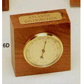 4"x4" Walnut Weather Station Block Thermometer (16d)